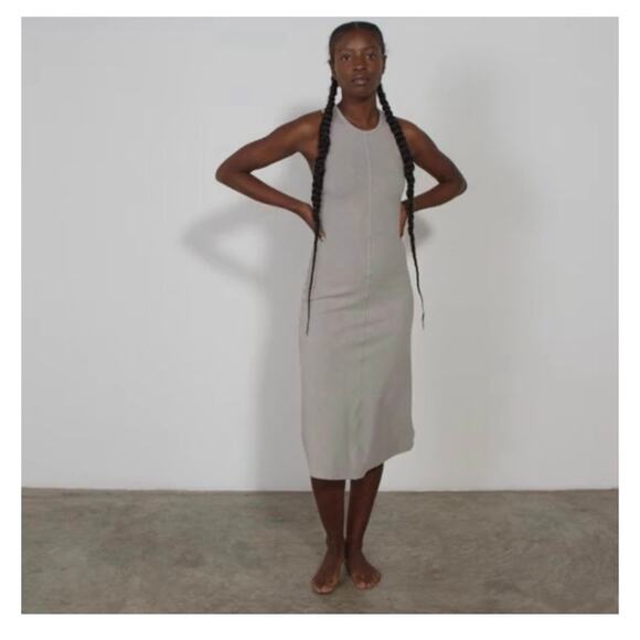 Lunya Ambient Gray Restore Fitted Dress Size M - Picture 1 of 7